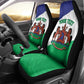 Personalised Afro Lesotho Car Seat Cover Coat Of Arms With Map - Grunge Style