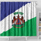 Personalised Afro Lesotho Shower Curtain Coat Of Arms With Map - Grunge Style