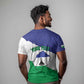 Personalised Afro Lesotho T shirt Coat Of Arms With Map - Grunge Style