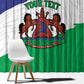 Personalised Afro Lesotho Window Curtain Coat Of Arms With Map - Grunge Style