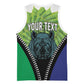 Personalised Afro Lesotho Basketball Jersey Black Rhinoceros Aloe Polyphylla LT15