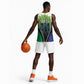 Personalised Afro Lesotho Basketball Jersey Black Rhinoceros Aloe Polyphylla LT15