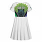 Personalised Afro Lesotho Kid Short Sleeve Dress Black Rhinoceros Aloe Polyphylla LT15