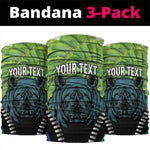 Personalised Afro Lesotho Neck Gaiter Black Rhinoceros Aloe Polyphylla LT15