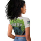 Personalised Afro Lesotho Raglan Cropped T shirt Black Rhinoceros Aloe Polyphylla LT15