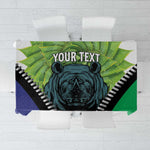 Personalised Afro Lesotho Tablecloth Black Rhinoceros Aloe Polyphylla LT15