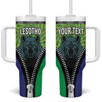 Personalised Afro Lesotho Tumbler With Handle Black Rhinoceros Aloe Polyphylla