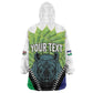 Personalised Afro Lesotho Wearable Blanket Hoodie Black Rhinoceros Aloe Polyphylla LT15