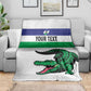 Custom Lesotho Football Blanket Go Likuena Go