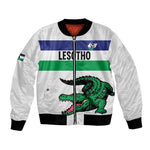 Custom Lesotho Football Bomber Jacket Go Likuena Go