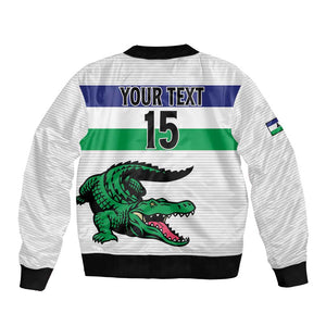 Custom Lesotho Football Bomber Jacket Go Likuena Go