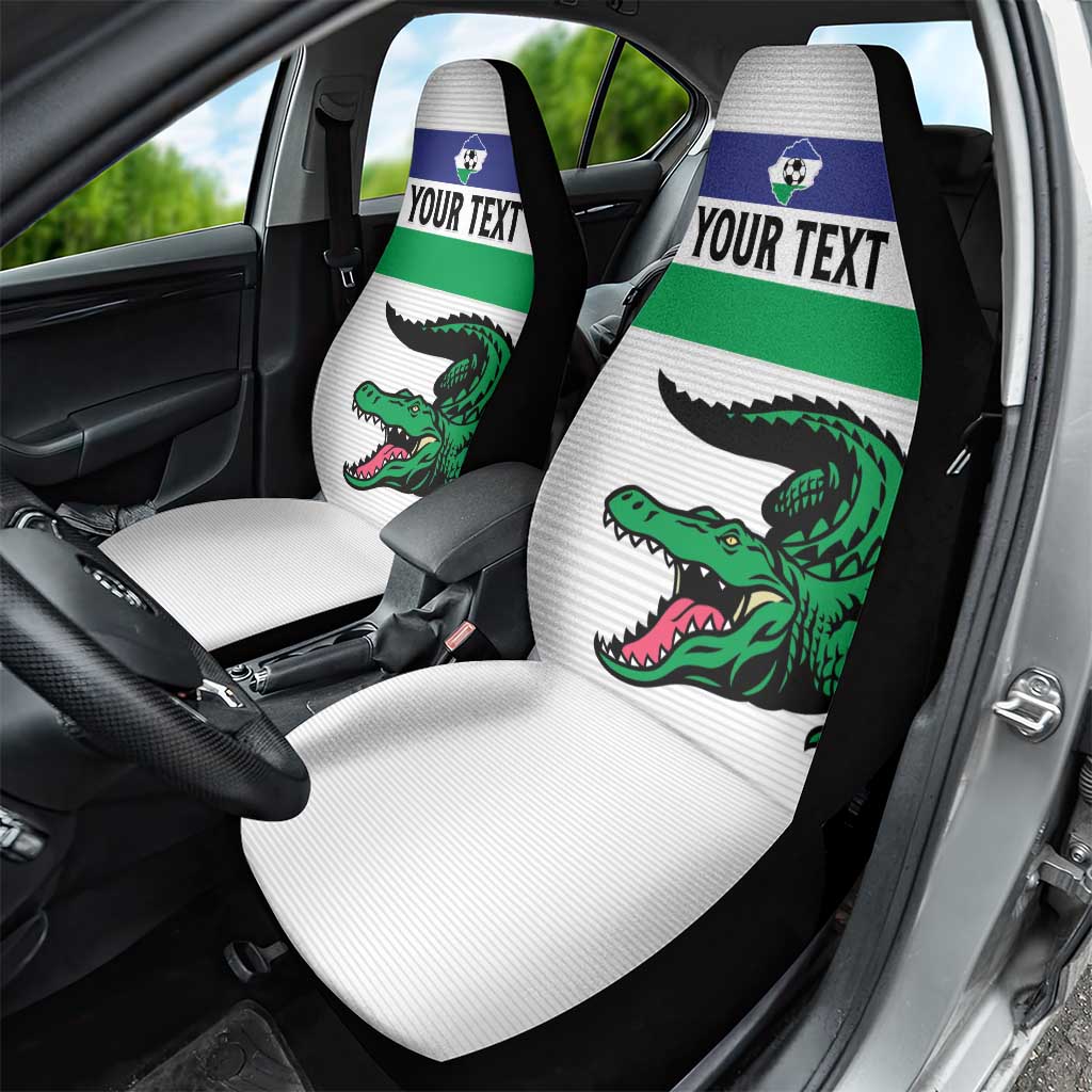 Custom Lesotho Football Car Seat Cover Go Likuena Go
