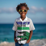 Custom Lesotho Football Kid Hawaiian Shirt Go Likuena Go