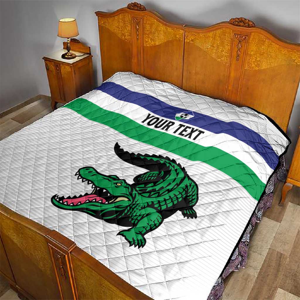 Custom Lesotho Football Quilt Go Likuena Go