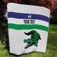 Custom Lesotho Football Quilt Go Likuena Go