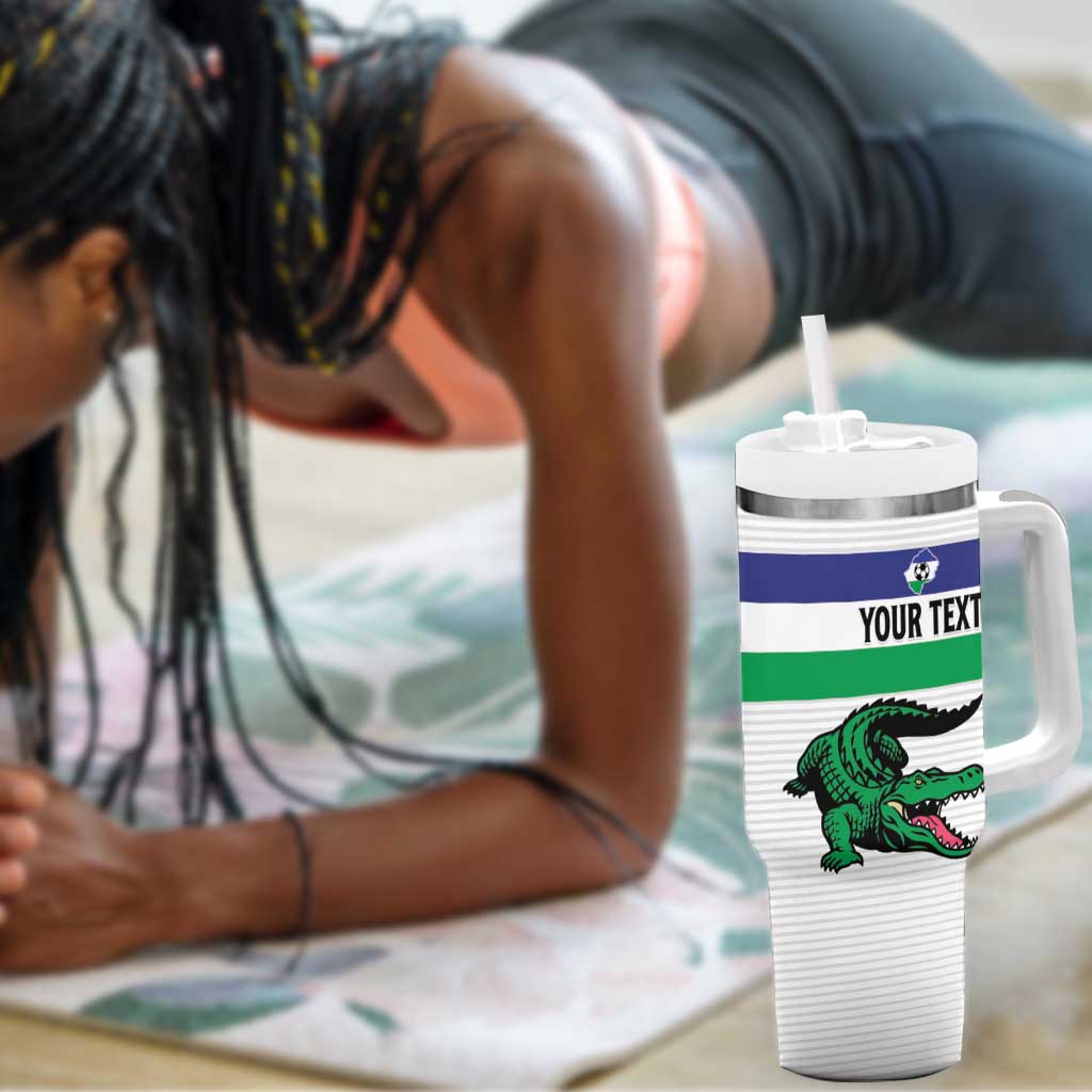 Custom Lesotho Football Tumbler With Handle Go Likuena Go