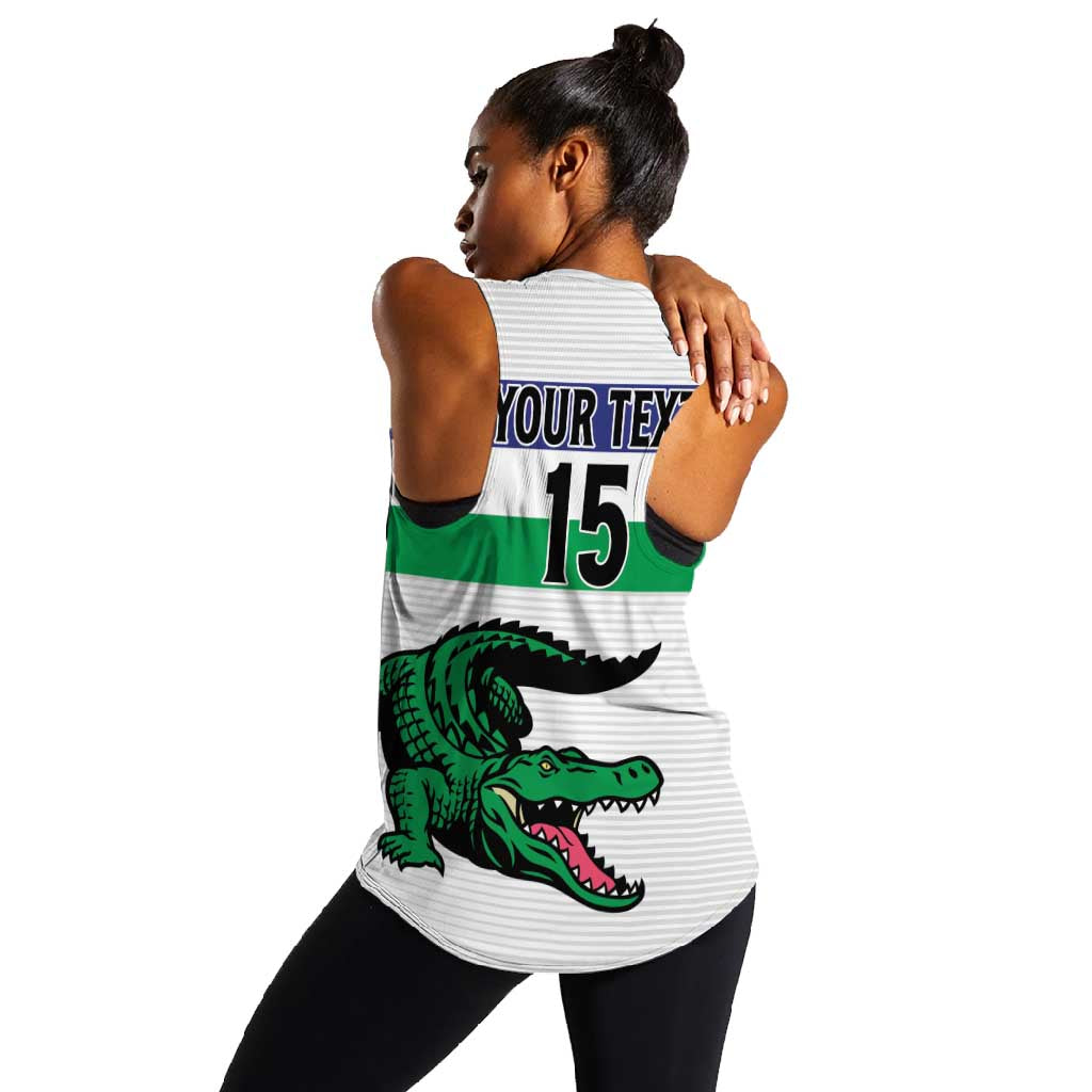 Custom Lesotho Football Women Racerback Tank Go Likuena Go