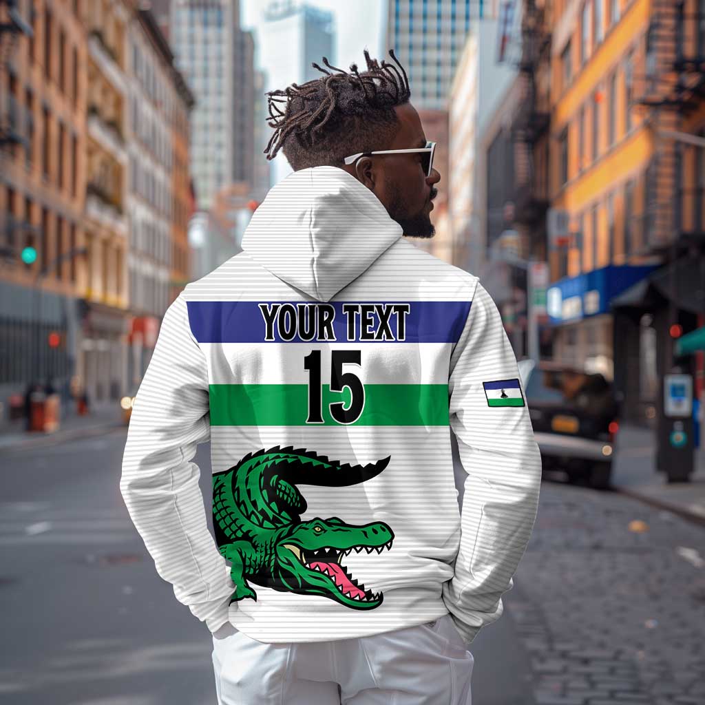 Custom Lesotho Football Zip Hoodie Go Likuena Go