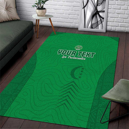 Custom Comoros Football Area Rug Go Les Coelacantes