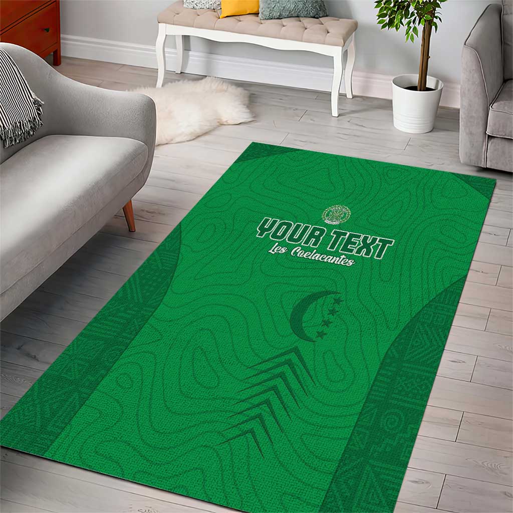 Custom Comoros Football Area Rug Go Les Coelacantes