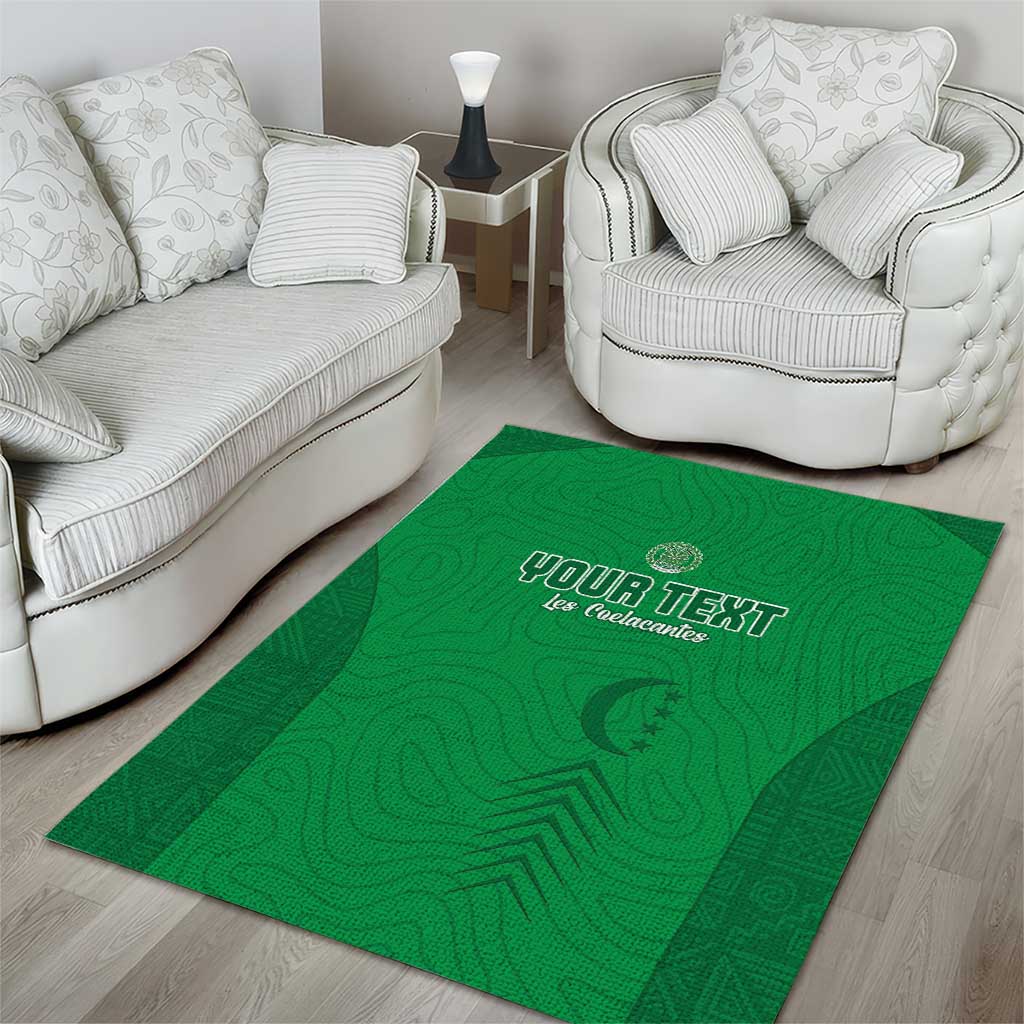 Custom Comoros Football Area Rug Go Les Coelacantes