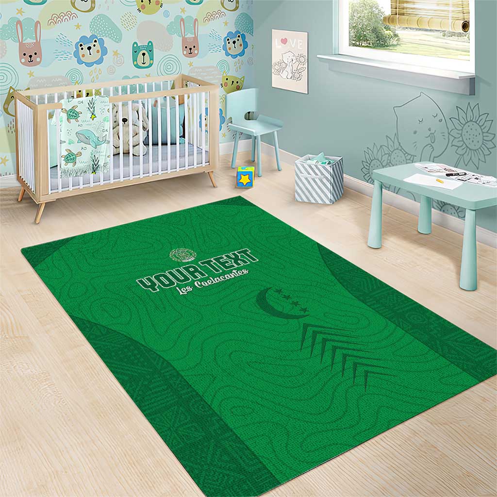 Custom Comoros Football Area Rug Go Les Coelacantes