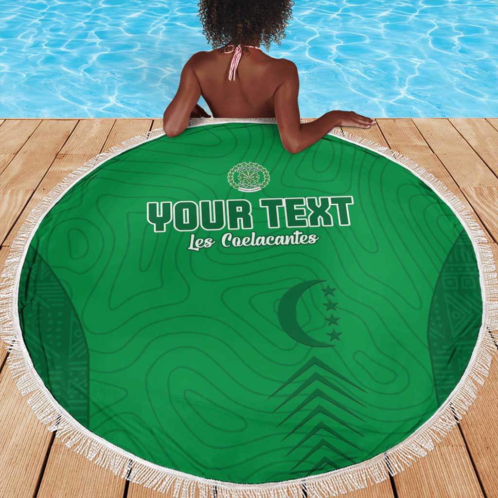 Custom Comoros Football Beach Blanket Go Les Coelacantes