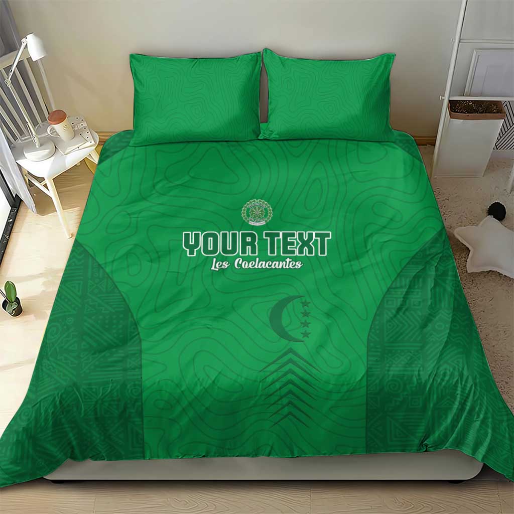 Custom Comoros Football Bedding Set Go Les Coelacantes