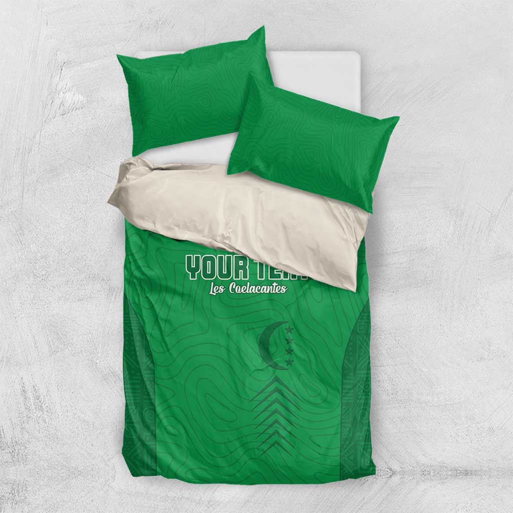 Custom Comoros Football Bedding Set Go Les Coelacantes
