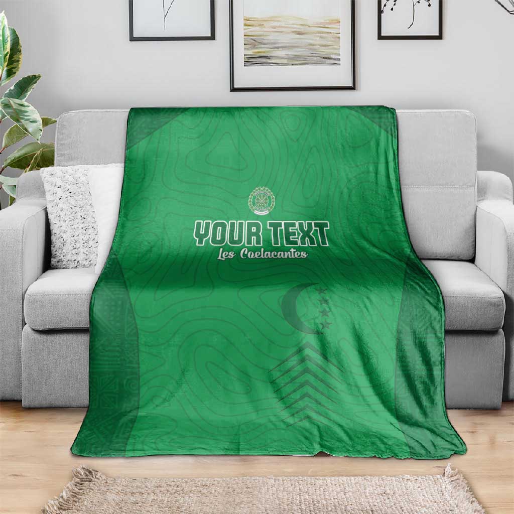 Custom Comoros Football Blanket Go Les Coelacantes