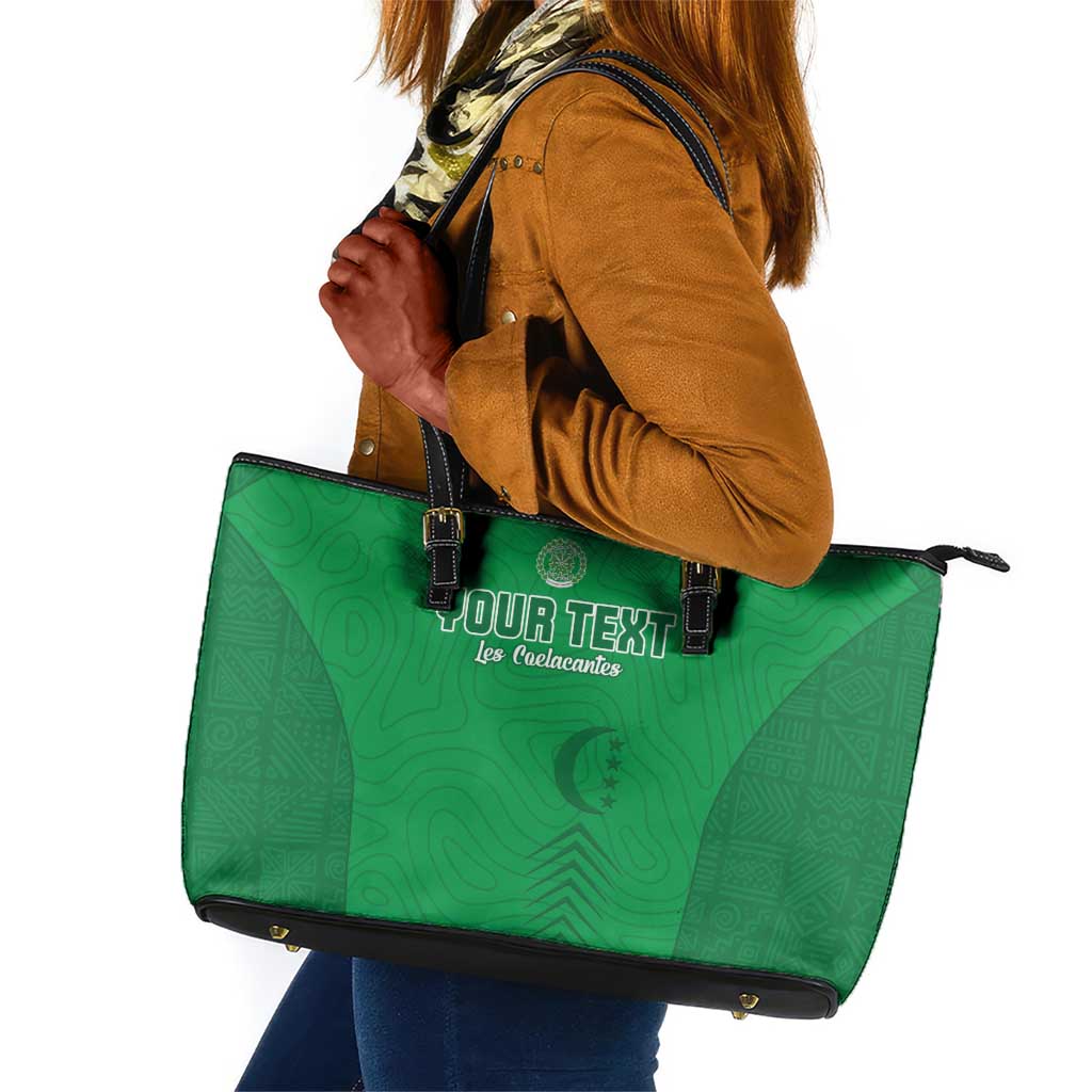 Custom Comoros Football Leather Tote Bag Go Les Coelacantes