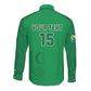 Custom Comoros Football Long Sleeve Button Shirt Go Les Coelacantes
