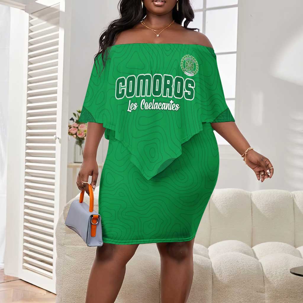 Custom Comoros Football Off Shoulder Short Dress Go Les Coelacantes