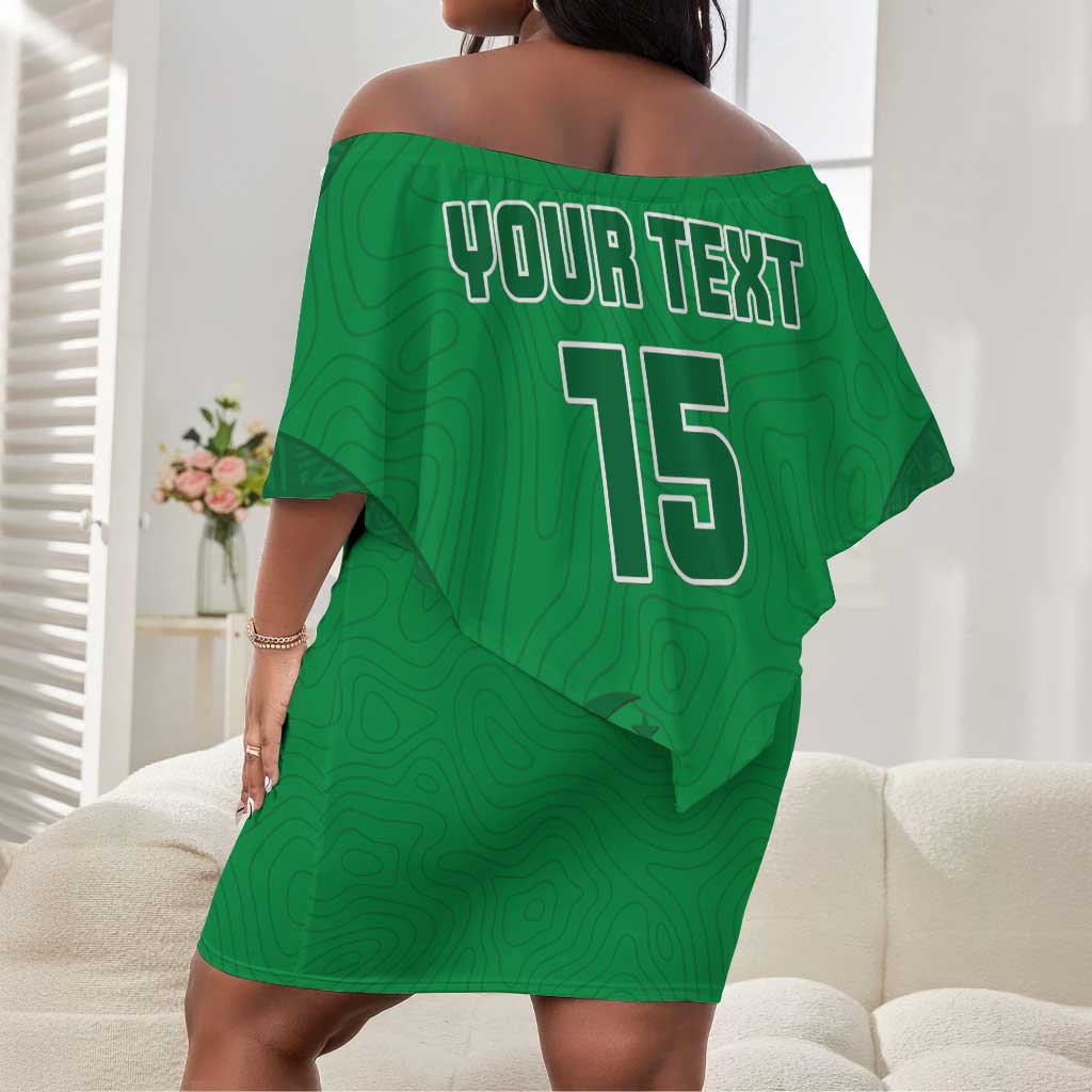 Custom Comoros Football Off Shoulder Short Dress Go Les Coelacantes