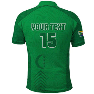 Custom Comoros Football Polo Shirt Go Les Coelacantes