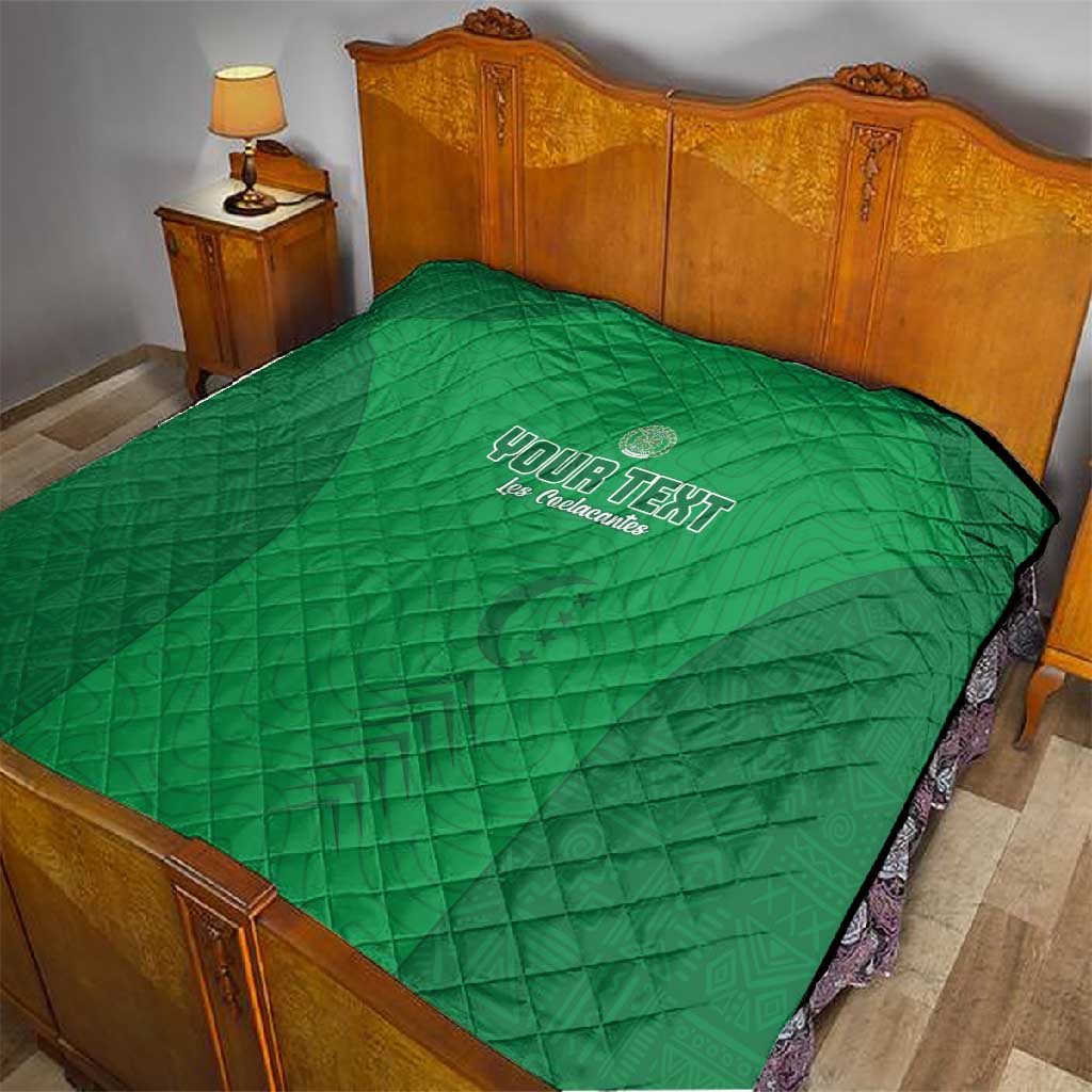Custom Comoros Football Quilt Go Les Coelacantes