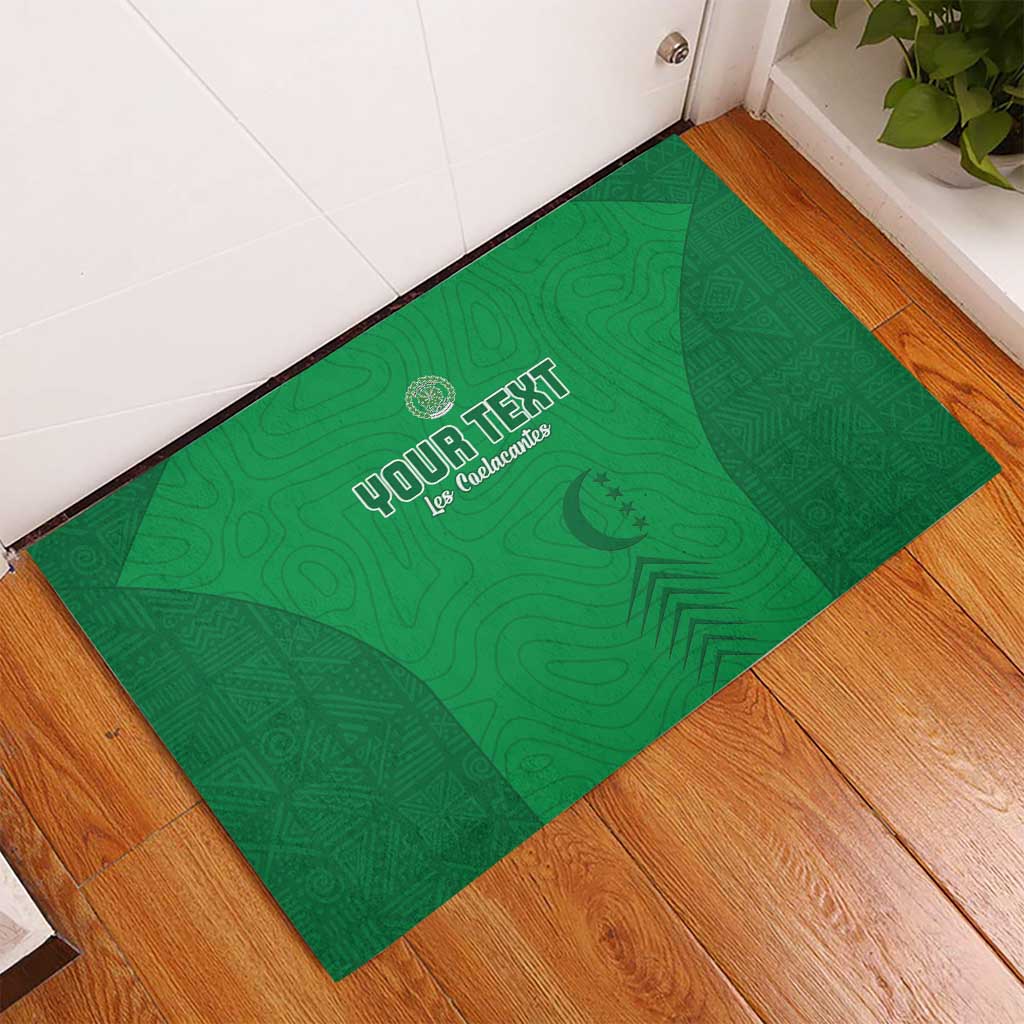 Custom Comoros Football Rubber Doormat Go Les Coelacantes