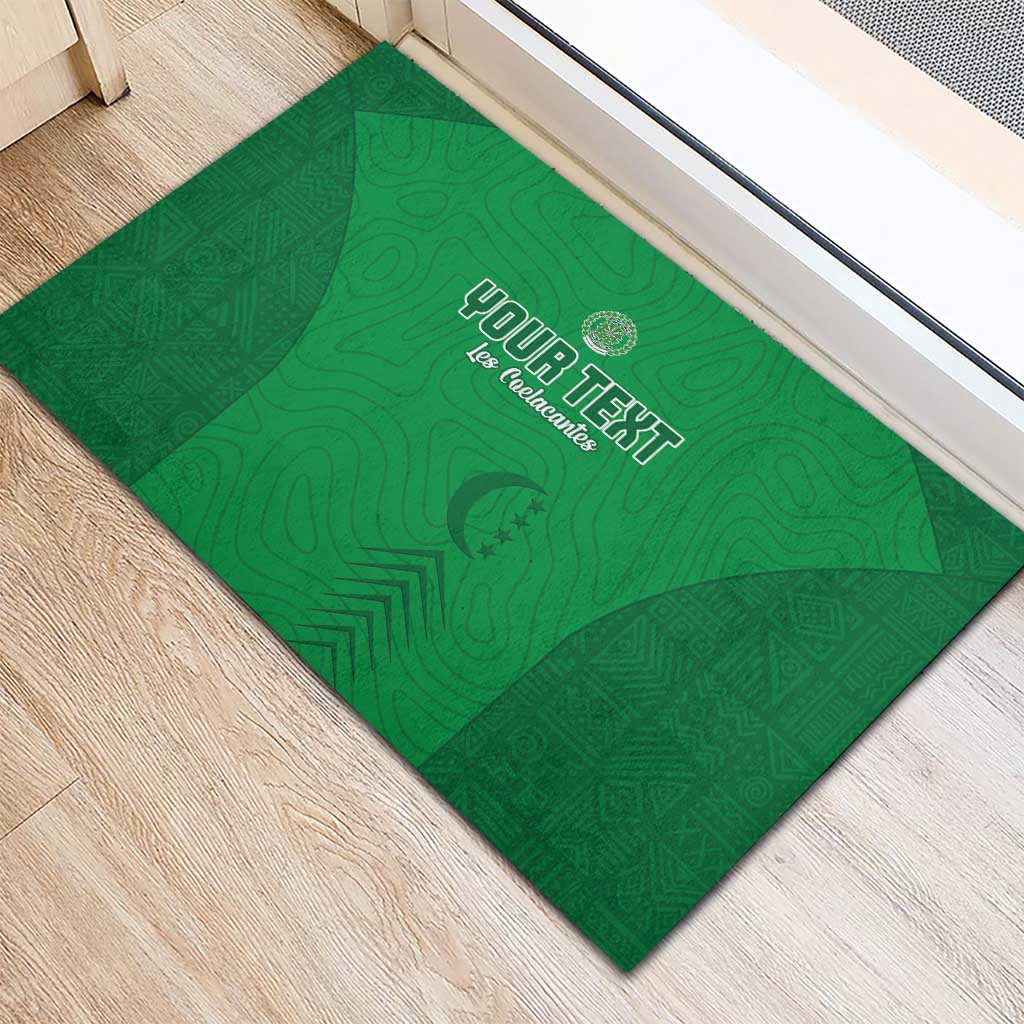 Custom Comoros Football Rubber Doormat Go Les Coelacantes