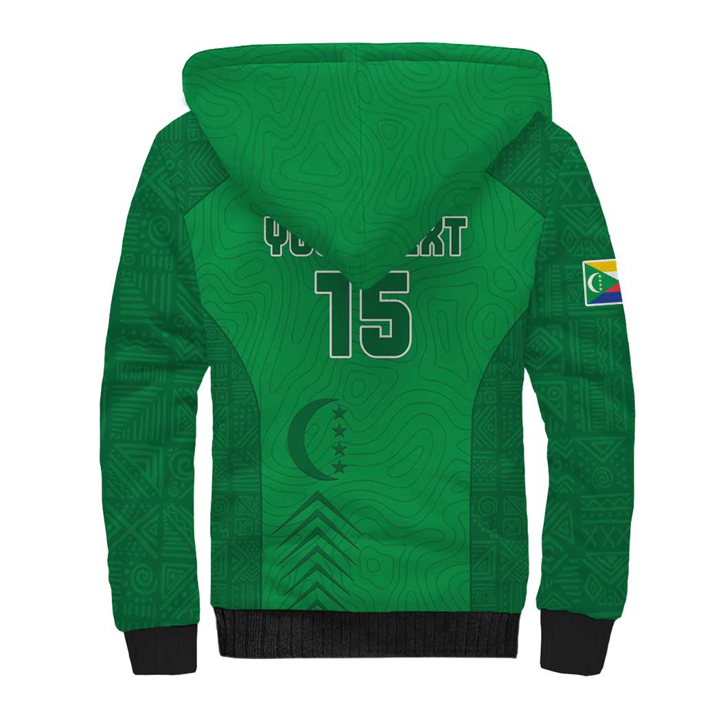 Custom Comoros Football Sherpa Hoodie Go Les Coelacantes