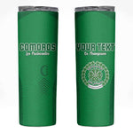 Custom Comoros Football Skinny Tumbler Go Les Coelacantes