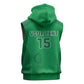 Custom Comoros Football Sleeveless Zip Hoodie Go Les Coelacantes - African Pride
