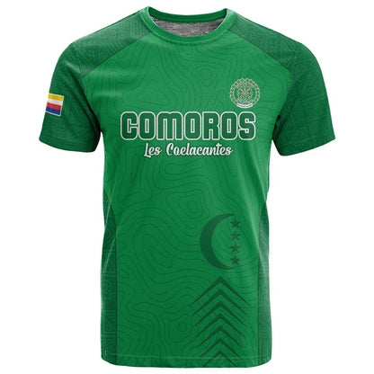 Custom Comoros Football T shirt Go Les Coelacantes