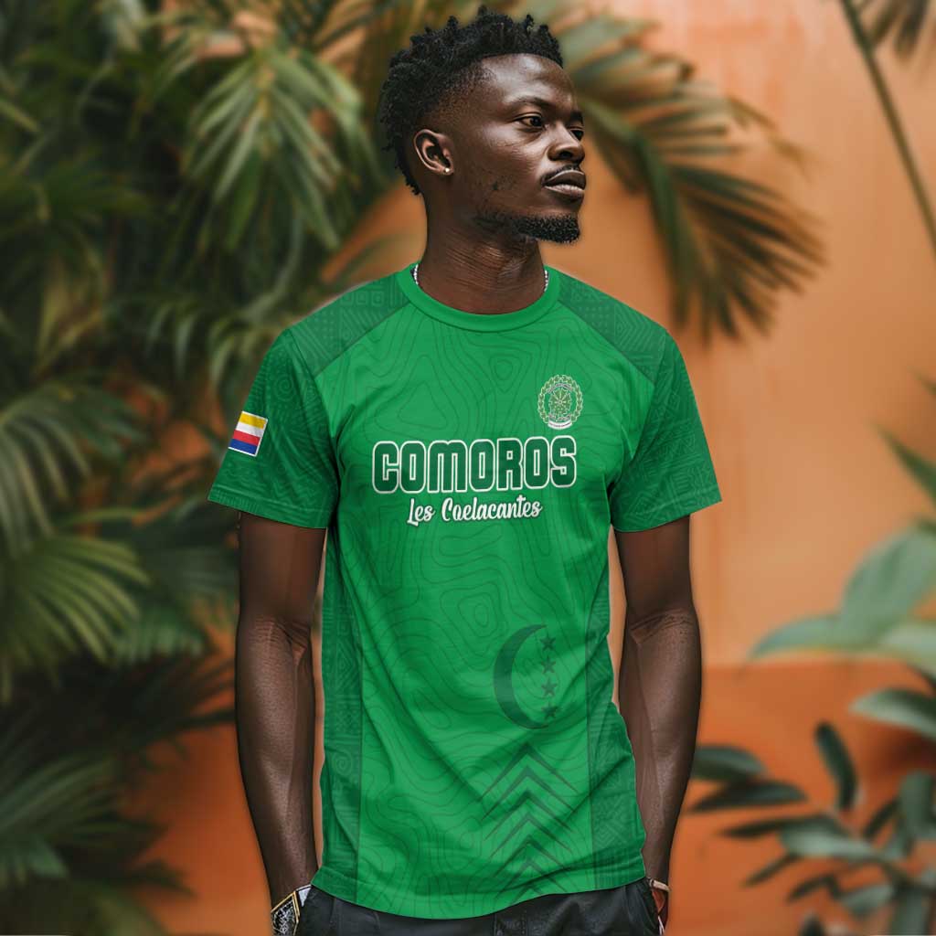 Custom Comoros Football T shirt Go Les Coelacantes