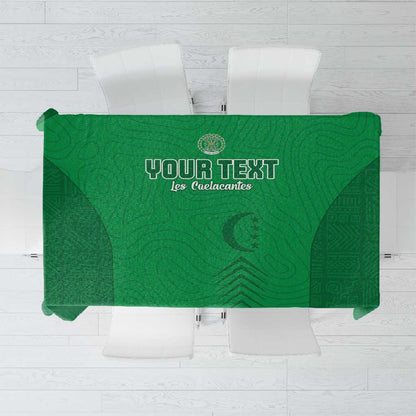 Custom Comoros Football Tablecloth Go Les Coelacantes