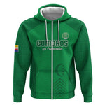 Custom Comoros Football Zip Hoodie Go Les Coelacantes