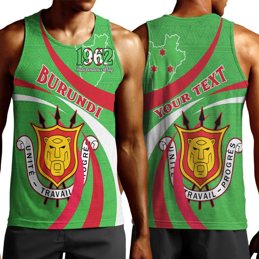 Personalized Burundi Men Tank Top 63rd Anniversary of Independence
