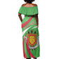 Personalized Burundi Off Shoulder Maxi Dress 63rd Anniversary of Independence