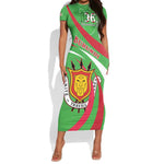 Personalized Burundi Short Sleeve Bodycon Dress 63rd Anniversary of Independence LT15