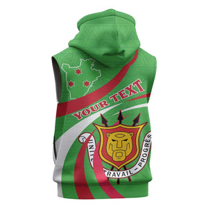 Personalized Burundi Sleeveless Zip Hoodie 63rd Anniversary of Independence - African Pride