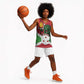 Personalized Jamhuri ya Burundi Basketball Jersey Lion With Coat Of Arms - Flag Style LT15